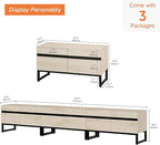 WAMPAT Modern TV Stand for 32-110 Inch TVs, Wood Entertainment Center - Image 2