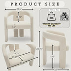 Hyfirm Upholstered Linen Barrel Dining Chairs Set of 6, Modern Accent Kitchen - Image 2