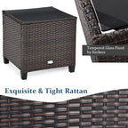 Tangkula 3 Pieces Patio Furniture Set, PE Rattan Wicker 3 Pcs Outdoor Sofa Set - Image 5