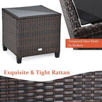 Tangkula 3 Pieces Patio Furniture Set, PE Rattan Wicker 3 Pcs Outdoor Sofa Set - Image 7