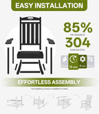 Outdoor Adirondack Rocking Chairs All-Weather HDPE Patio Rocker Chair - Image 7