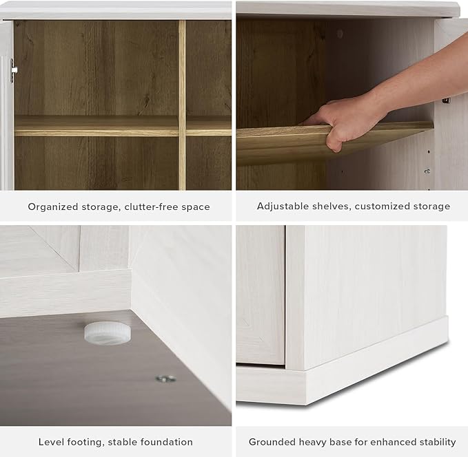 mopio Blake Buffet Cabinet, Small Modular Accent Display Sideboard - Image 4