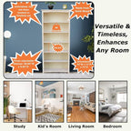 International Concepts Shaker Bookcase 72-Inch Tall, Solid Parawood, 5-Shelf - Image 4