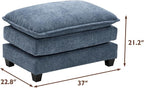 Ihanherry Ottoman for Modular Sectional Cloud Sofa, Chenille Deep Seat Couch - Image 2