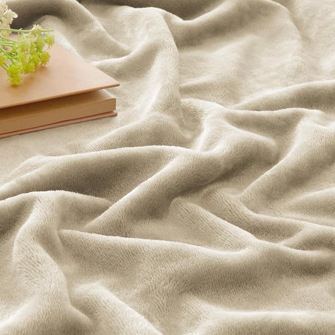 BEDELITE Fleece Blanket Soft Plush Queen Size Bed Blanket Linen 90"x90" | Ultra - Image 5