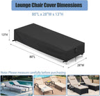 Chaise Lounge Covers, 2 Pack Waterproof Outdoor Lounge Chair Covers - Image 2