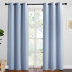 NICETOWN Vintage Blue Blackout Curtains 84 inches Length by NICETOWN