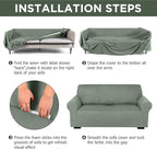 Peryiter 3 Pcs Couch and Loveseat Covers Set Sofa Cover - Image 3