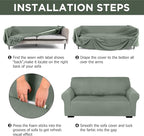 Peryiter 2 Pcs Sofa Covers Couch and Loveseat Covers Set Stretch Sofa Slipcover - Image 3