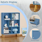 YAHARBO 7 Cube Bookshelf, Wooden Modern Bookcase - Image 6