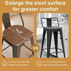 Andeworld Metal Bar Stools Set of 4, 24 inch Counter Height Barstools - Image 4
