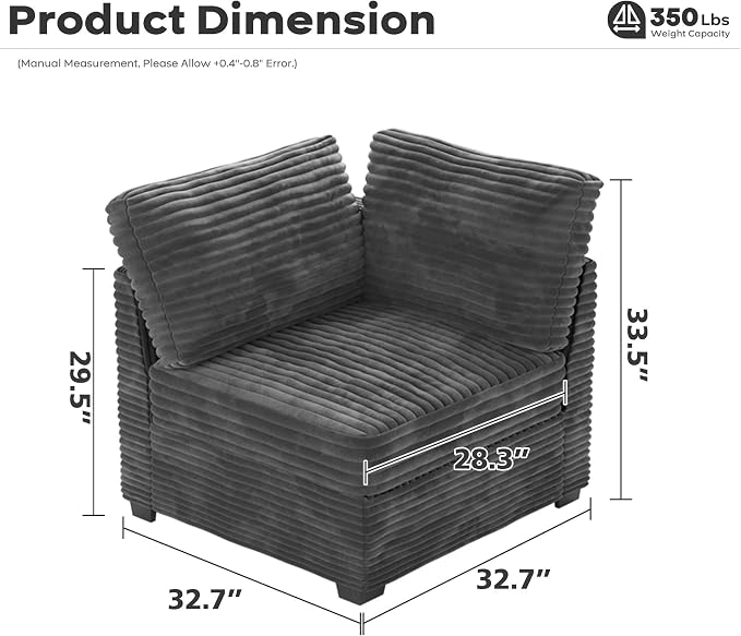 ovios 32.7 inches Armrest Seat Module - Image 2