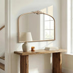 Besdomus Arched Vintage Gold Mirror: 40"x29" French Large Champagne Gold - Image 6