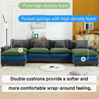 Oprisen 154" Modular Sectional Sofa, Comfy Cloud Couch Sectional Sofa - Image 3