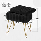 Greenstell Vanity Stool Chair Faux Fur - Image 3