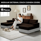 UNBBRRL 10 Pieces Stretch Sofa Cushion Covers - Image 6