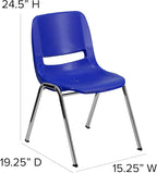 Flash Furniture HERCULES Series 440 lb. Capacity Kid's Navy Ergonomic Shell - Image 3