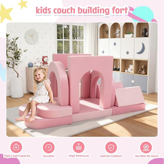 Kids Modular Play Sofa Convertible Foam Play Mat, Transformable Into a Game - Image 7