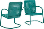 Crosley Furniture Bates 2-Piece Outdoor Chair Set, Retro Metal Patio Chairs - Image 12