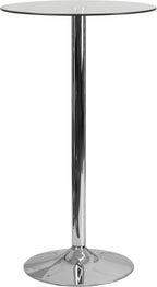 Flash Furniture Kenneth Commercial 23.5" Round Tempered Glass Table by FlashFurniture