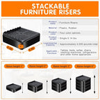 shouwuhho Furniture Risers, 8 Pack Bed Risers - Image 2