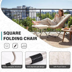 Tiita Folded Chair with Ottoman, Soft Faux Fur Oversized Folding Accent Chair - Image 4