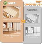 7-Cube Storage Organizer with Natural Wood Legs, Mid-Century Modern Bookcase - Image 9