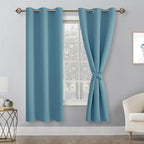 Blackout Curtains for Bedroom, Stone Blue, 42 x 72 Inch, 2 Panels | Noise - Image 8