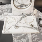 Real Luxurious Natural Marble Vanity Tray Genuine Marble Storage Tray - Image 6