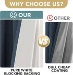 H.VERSAILTEX Linen Blackout Curtains 63 Inches Long 100% Absolutely Blackout - Image 3