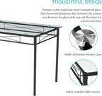 VECELO Dining Table Set for 4, 5-Piece Glass Kitchen Table - Image 3