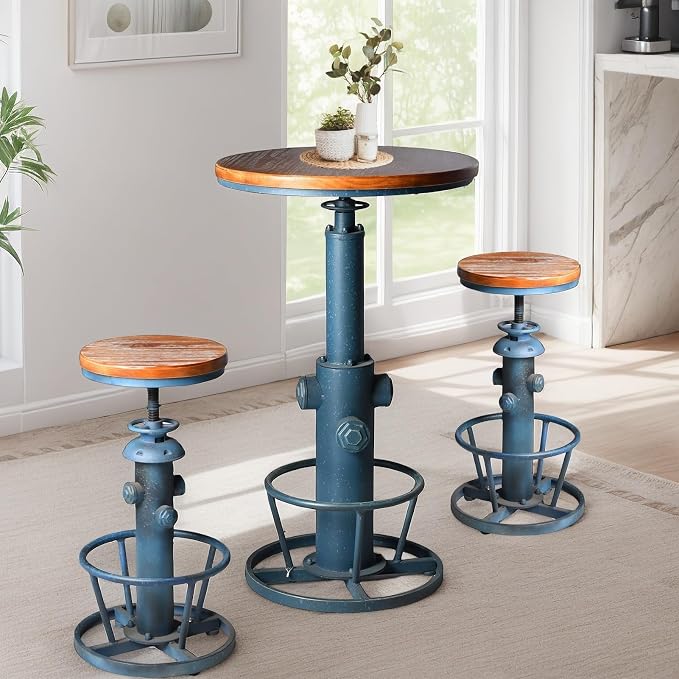 Vintage 3 Pieces Pub Table Set by BOKKOLIK