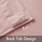 MIULEE Light Pink Velvet Curtains 52x90 inches Luxury Blackout Curtains | - Image 3