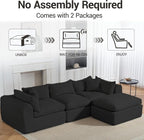 Modular Cloud Couch Sectional, Boneless Sofa - Image 7