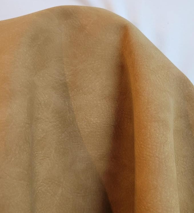 NAT Leathers | Wheat Tumbled Nubuck Calf Soft Faux Vegan Leather PU Peta - Image 3