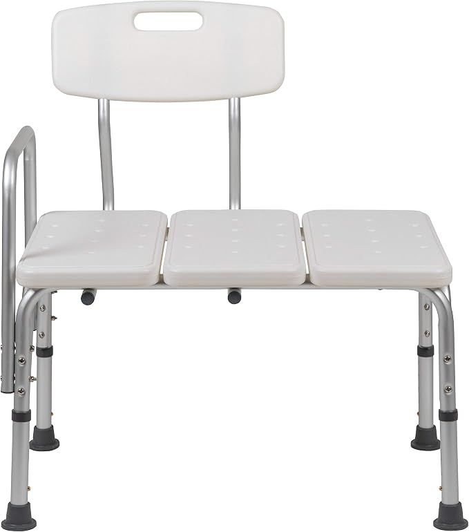 Flash Furniture HERCULES Series 300 Lb. Capacity Adjustable White Bath & Shower - Image 13