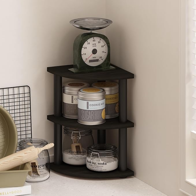 Furinno Turn-N-Tube Kitchen Countertop Organizer, 3-Tier Corner Countertop - Image 2