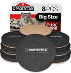Felt Furniture Sliders Hardwood Floors X-PROTECTOR – 8 PCS 4 3/4 inch Furniture by X-Protector