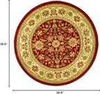 SAFAVIEH Lyndhurst Collection 3'3" Round Red / Ivory LNH212F Traditional - Image 2