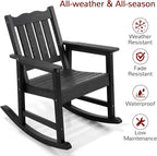 Stoog Low Back Patio Rocking Chair – Heavy Duty 400 lbs Capacity Outdoor Rocker - Image 5