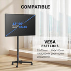 XINLEI Mobile TV Carts, Rotating Rolling TV Stand on Wheels - Image 6