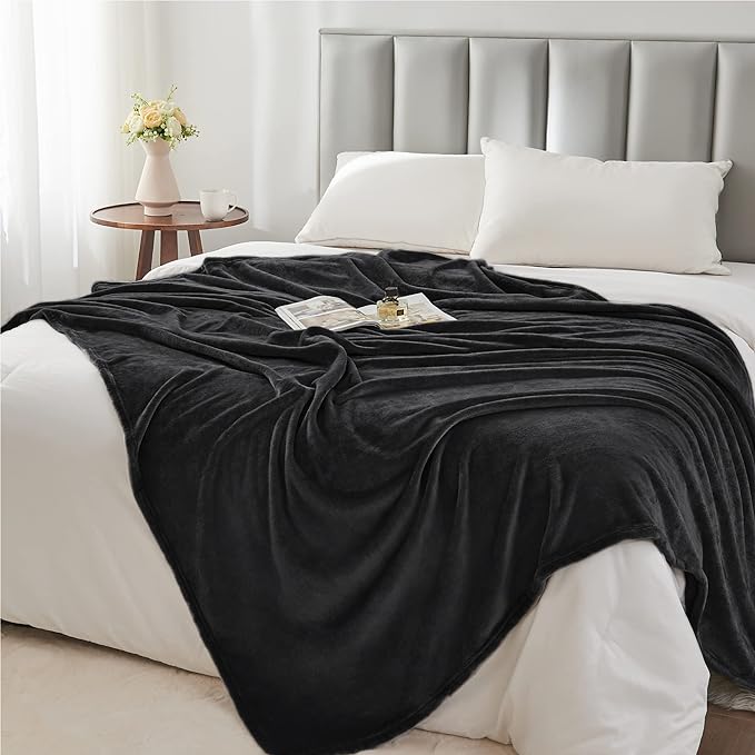 BEDELITE Fleece Blanket Soft Plush Full Bed Blanket Black 84"x90" | Ultra Soft - Image 5