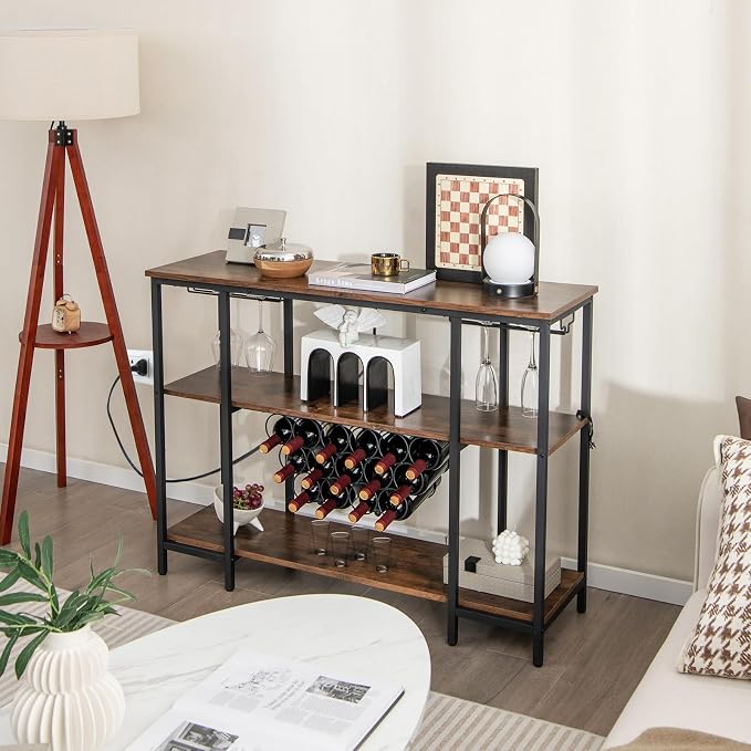 Giantex Wine Rack Freestanding Floor, Bar Cabinet - Image 2