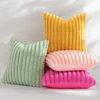 decorUhome Fall Faux Fur Throw Pillow Covers 12x20 Set of 2 Blush Pink | - Image 5