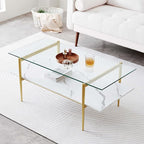 LumFurn Rectangle Coffee Table for Living Room, Mid-Century Modern Design by LumFurn