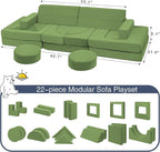 Edbuosy 22Pcs Modular Kids Play Couch - Image 2