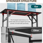 TEMI Small Computer Desk Folding Table - Image 6