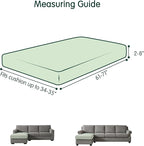 Hokway Velvet Couch Cushion Covers Chaise Cover Water Resistant Seat Covers - Image 3