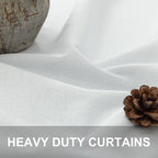 Black Out Curtains 63 Inch Long Small White Blackout Energy Saving Dining Room - Image 3