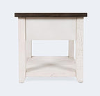 Jofran Madison County Harris End Table, Vintage White - Image 5